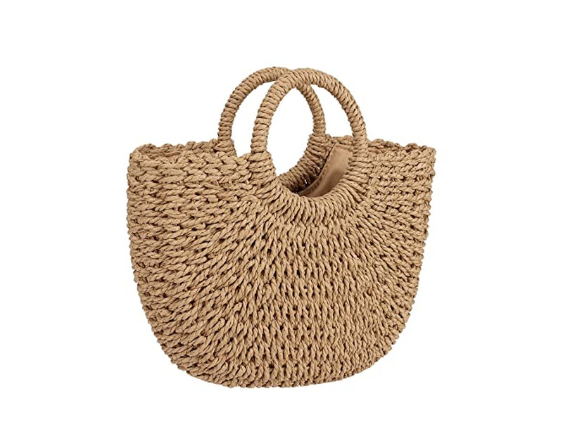 Bolsa de Palha Promocional de Fabricação Própria em Rattan e Bolsas de Crochê