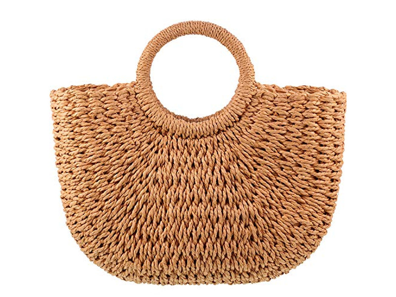 Bolsa de Palha Marroquina Natural Bolsas Naturais Oversize Pp Tecidas