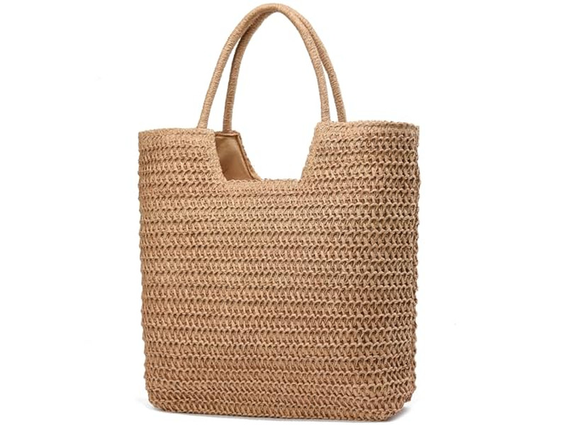 Bolsa de Palha com Alças de Mão Borlas Vietnã Transportador Conjunto de Chapéu Elegante Bolsas