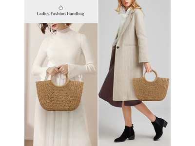 Bolsa de Palha de Luxo Maquiagem Mercado México Laranja Bolsa de Piquenique Roxo Coelho