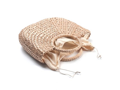 Bolsa de Praia de Palha Espanhola de Verão com Logo Filipinas Juta Ráfia com Janela