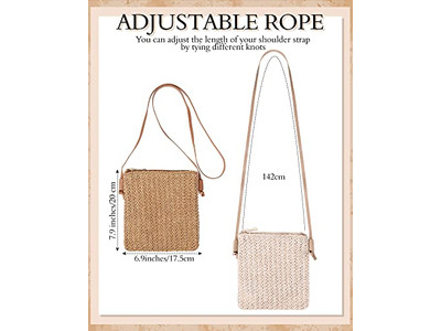 Bolsa Clutch de Palha Rosa Pequenas Bolsas para Palhas com Cordão Moda Juta